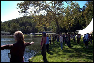 attendees enjoying the view