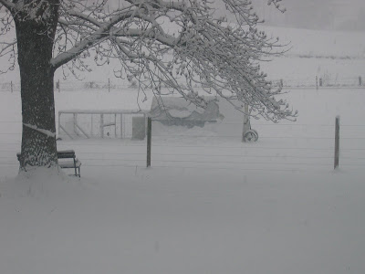snowy farm scene