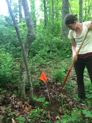 woman working the soil